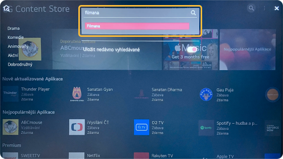 Instalace aplikace Filmana